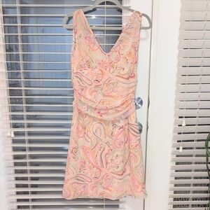 Giorgio Fiorline Paisley Mini Dress in Pink and Cream